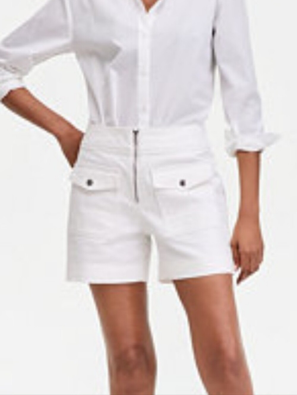 INC Women's Zip-Front Denim Shorts